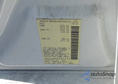 2015 Nissan Altima 2.5 S из США, поврежденный, VIN 1N4AL3AP6FN347732